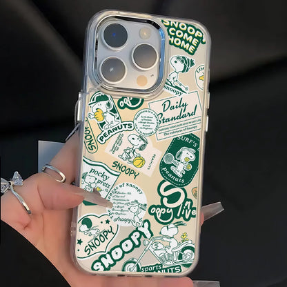New Sport Snoopys Green Phone Case For iPhone