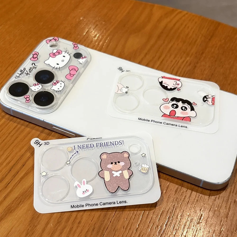 Cute Cartoon Camera Protector Lens Film For iPhone