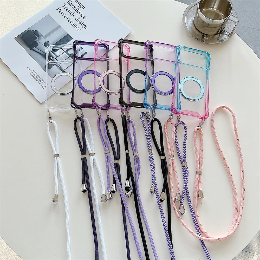 Metal Magnetic Holder Gradient Case For iPhone