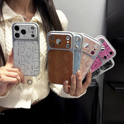 Crocodile Leather Phone Case For iPhone