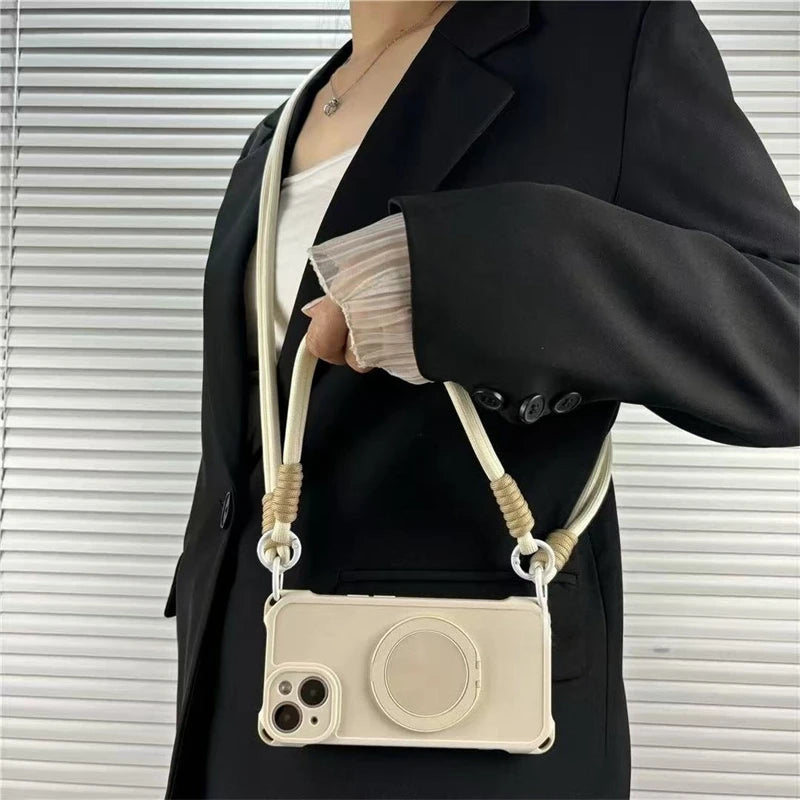Crossbody Lanyard Phone Holder Case For iPhone
