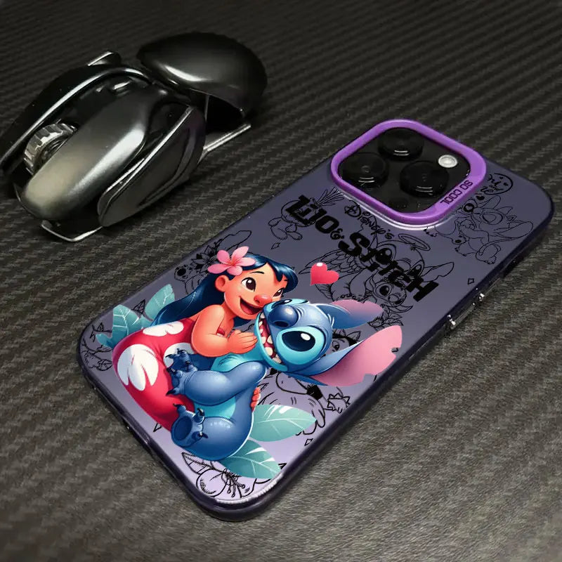 Disney Stitch Angel Cute Phone Case For iPhone