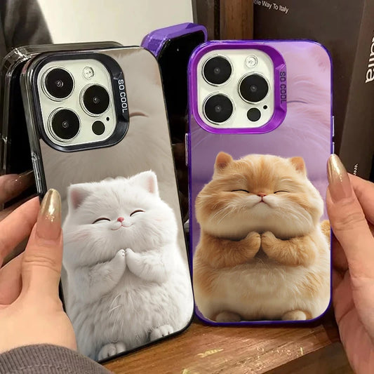 Cute Funny Fat Cat Case For iPhone