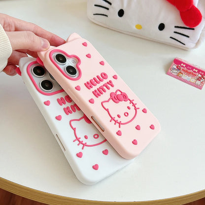 Cartoon Bow Love Hello Kitty Soft Silicone Phone Case