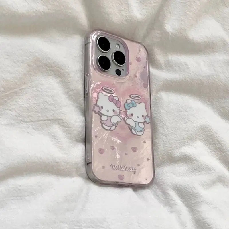 Korean Angel Baby Cute Hello Kitty Phone Case For iPhone