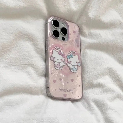 Korean Angel Baby Cute Hello Kitty Phone Case For iPhone