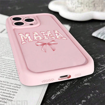 Pink Bow Mom's Letter Pattern Design Phone Case For iPhone
