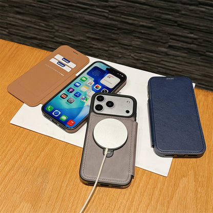 Luxury Magnetic Flip Leather Wallet Magnet Bracket Case For iPhone