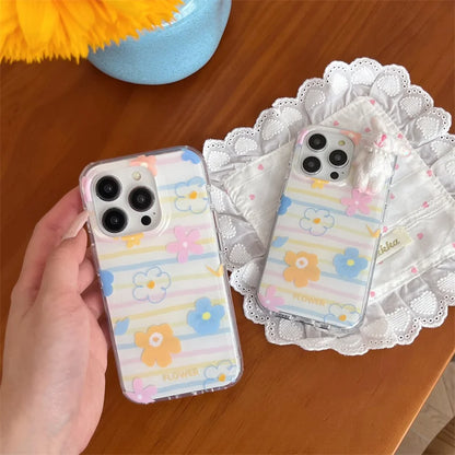Korean Ins Cute Flower Phone Case For iPhone