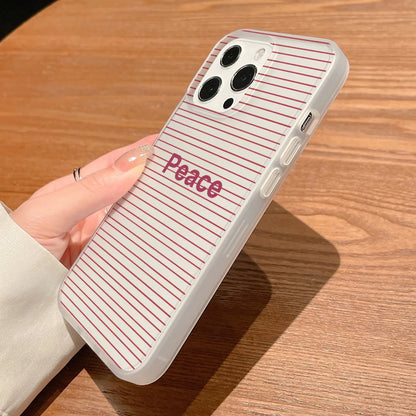Striped Pattern Transparent Phone Case For iPhone