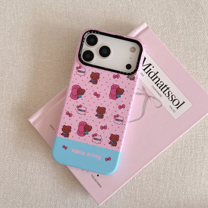 Fashion Cute Kitty Holding Bow Tie Phone Case For iPhone