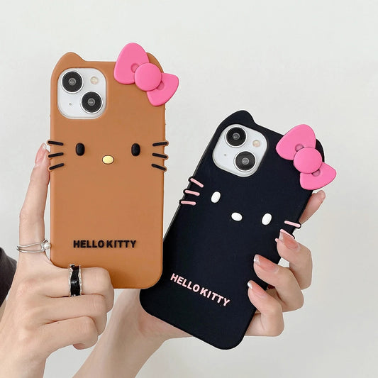 Kawaii Cartoon Bow Hello Kitty Phone Case