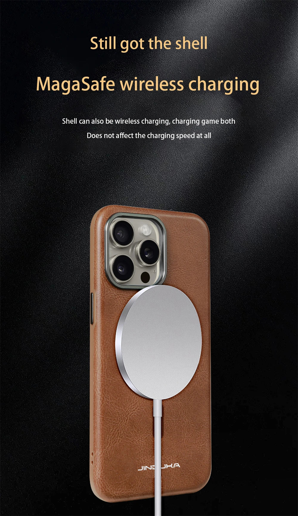 Luxury Ultra Thin Slim Leather For Magsafe Phone Case For iPhone