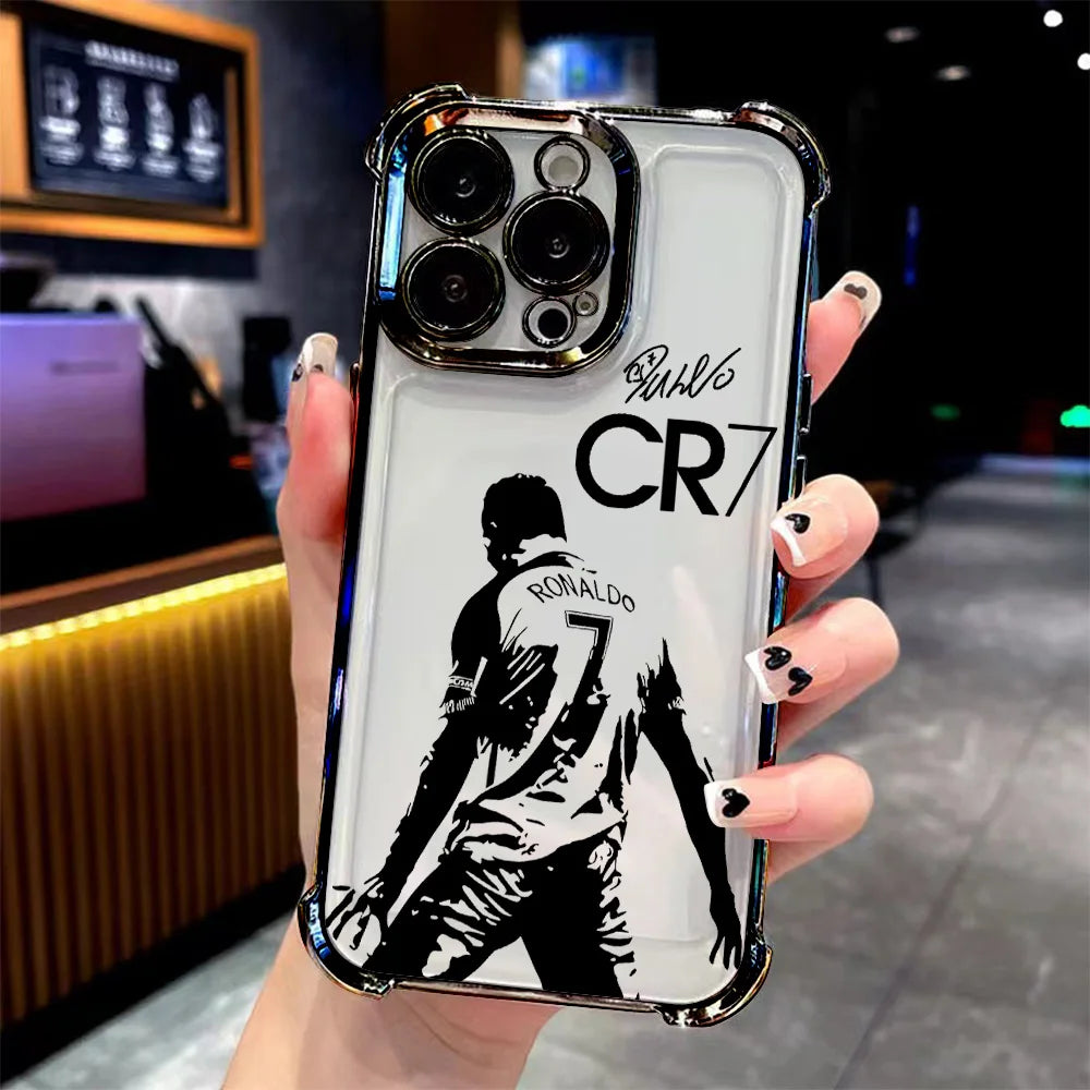Famous Football Players CR7 Plating Phone Case For iPhone
