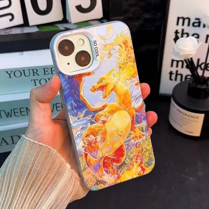 3D Oil Painting Charizard Phone Case For iPhone