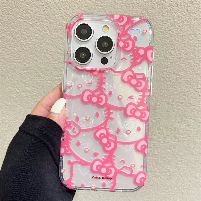 Sanrio Hello Kitty Bow Full Screen Phone Case For iPhone