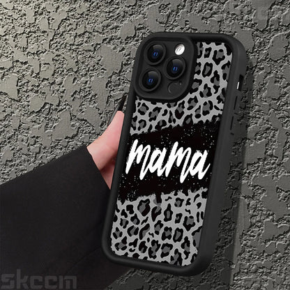 Leopard Print Mom Letter Patter Phone Case For iPhone