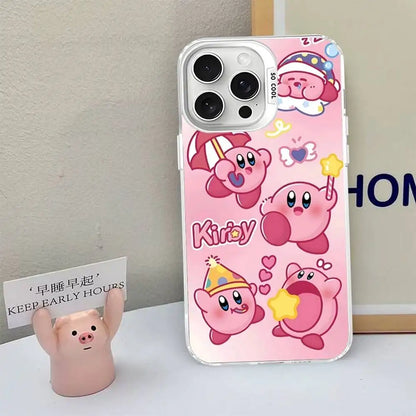 Cartoon Pink Kirbys Phone Case For iPhone