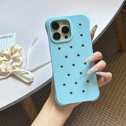 Luxury Diy Charms Holes Phone Case For iPhone