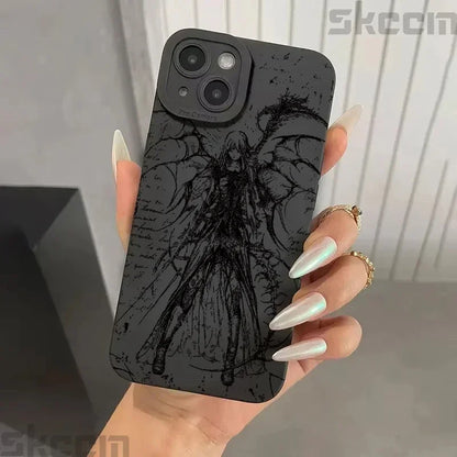 Luxury Bloodsacrifice Black Angel Death Demon Phone Case For iPhone