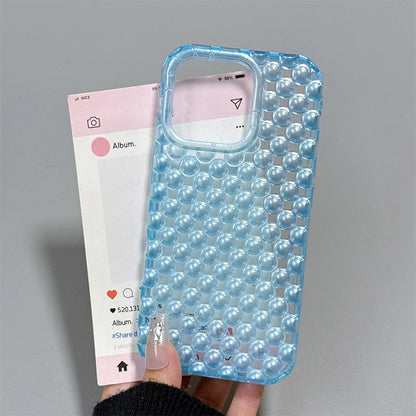 Fashion Macaron Color Pearl Beads Phone Case