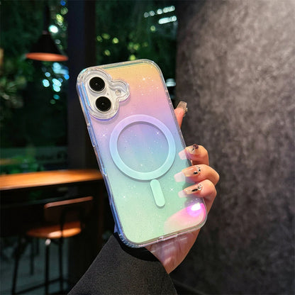 Gradient Colorful Glitter For Magsafe Case For iPhone