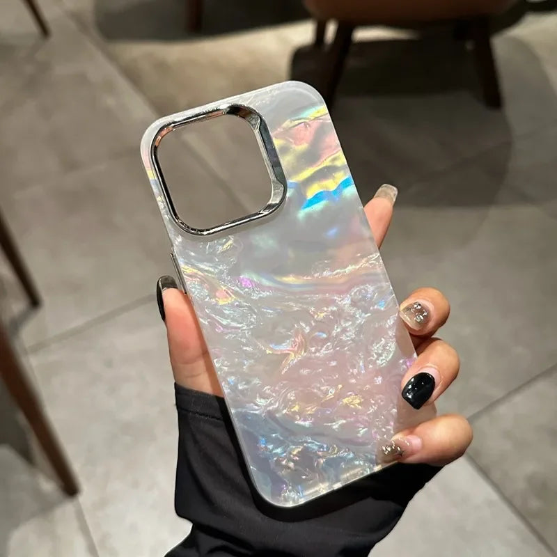 Aurora Glitter Shell Case  For iPhone