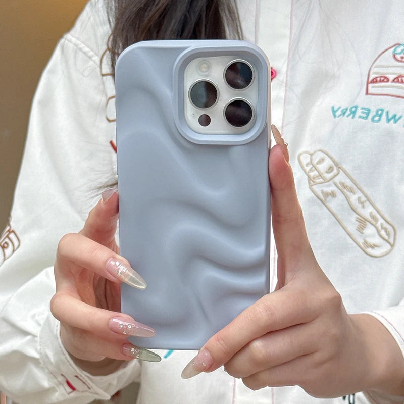 Fashion Mint Green Violet Fold Pattern Phone Case
