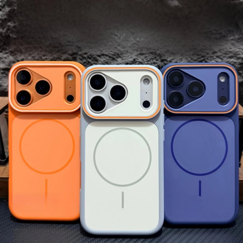 Matte For Magsafe Double Color Contrast Case  For iPhone