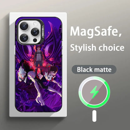 Hot Anime Dandadan Pattern Design Phone Case Magnetic IMD Colorful Silver Case For iPhone