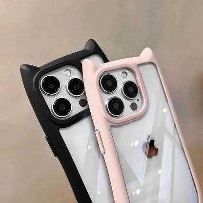 Soft Silicone Cute Cat Ear Phone Cases