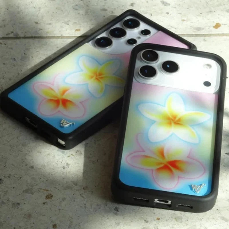 Wildflower Frangipani Pastel Plumeria Phone Case For iPhone