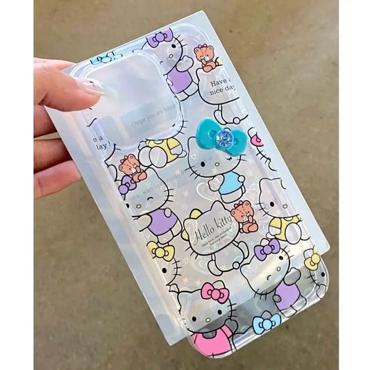 Hello Kitty Bow Love Full Phone Case For iPhone