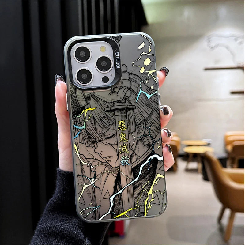 Anime Zenitsu Nezuko Demon Slayer Phone Case For iPhone