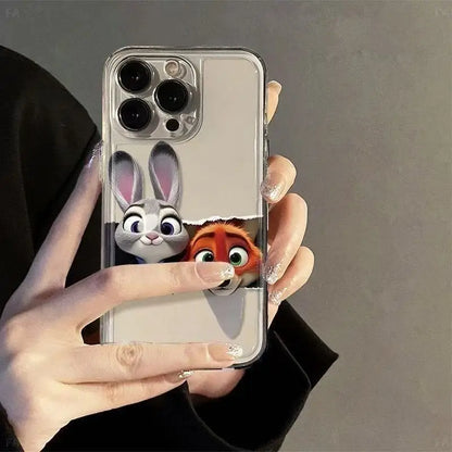 Zootopia Phone Case Judy Nick Cartoon Soft Case Compatible With iPhone