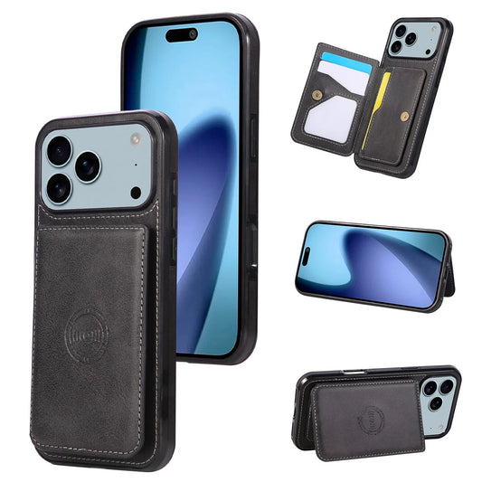 Anti-Theft Magnetic Leather Phone Case For iPhone