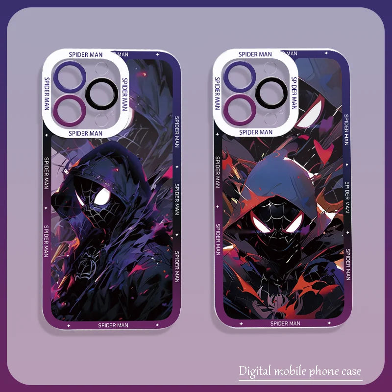 Marvel Black Spider Man Super Cool Phone Case For iPhone