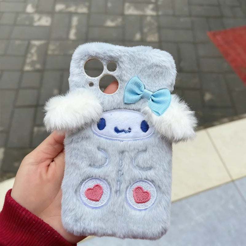 Kawaii Cinnamoroll My Melody 3D Plush Phone Case