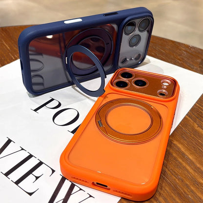 Magsafe Rotating Bracket Transparent Acrylic Case For iPhone
