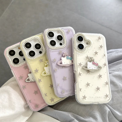 Cute Cartoon And Fashionable HelloKitty Stars Phone Case For iPhone