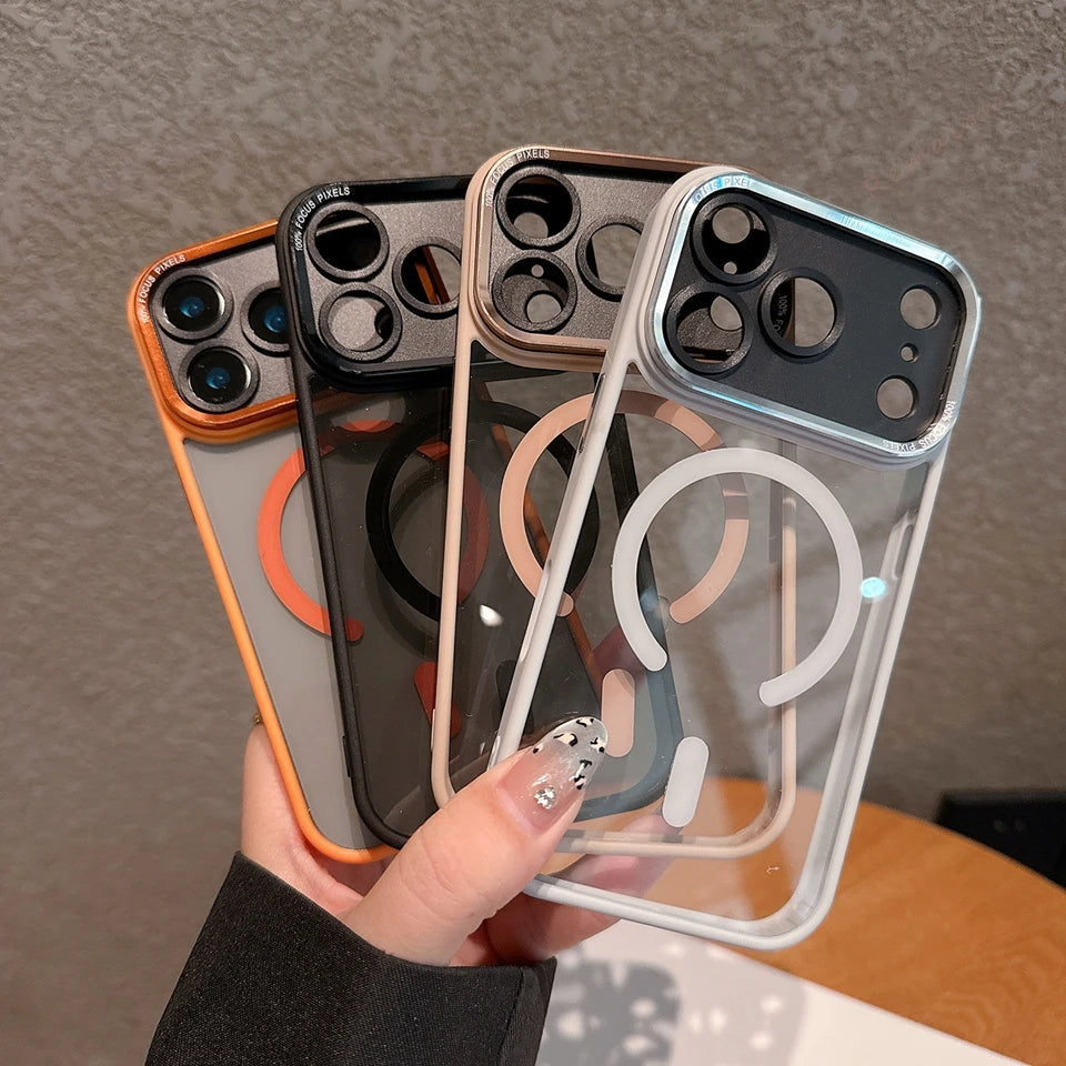 Clear Magnetic Phone Case For iPhone