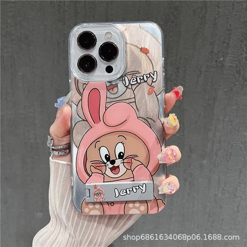 Couple Cat and Mouse Phone Case Compatible with iPhone