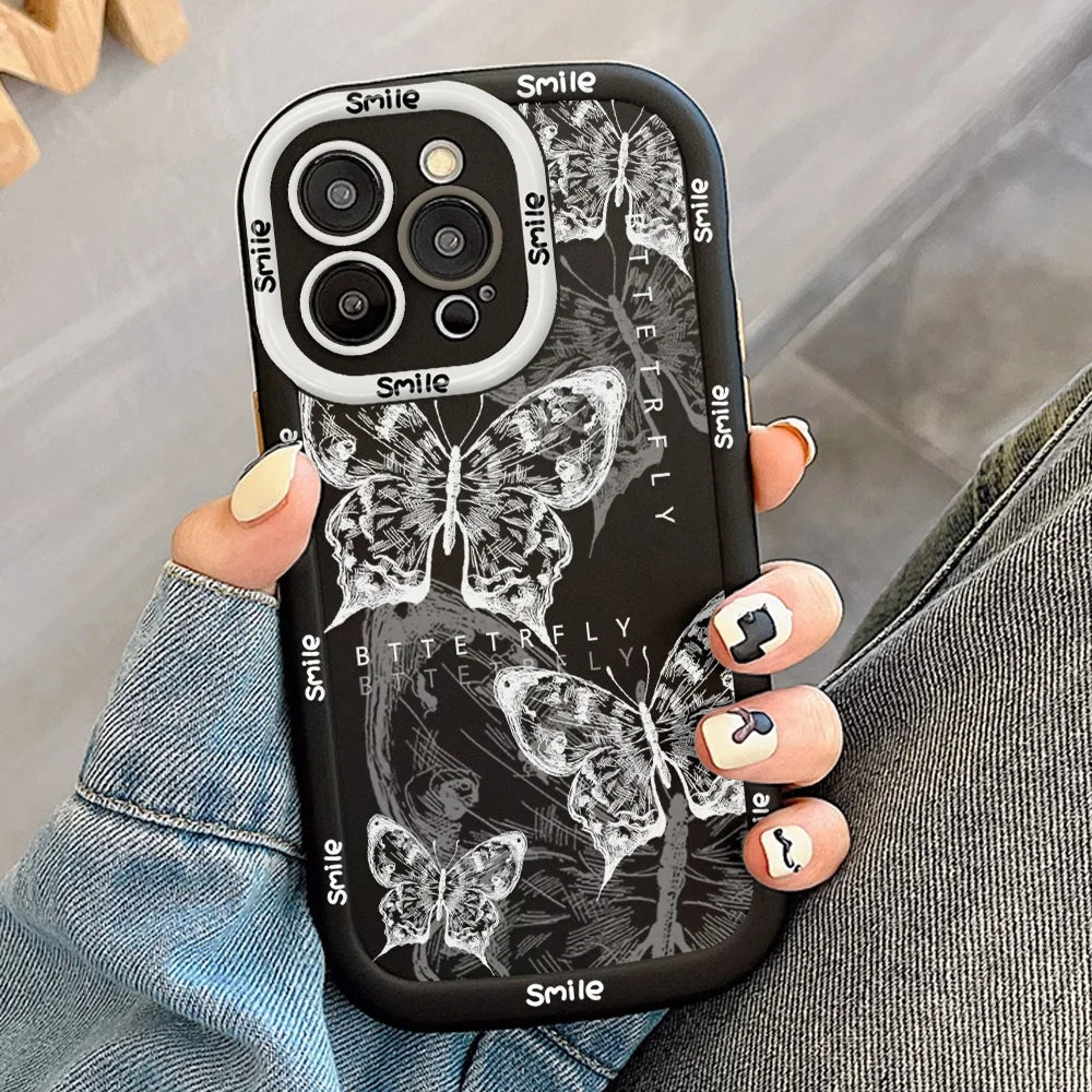 Butterfly Glossy Soft Cover Phone Case