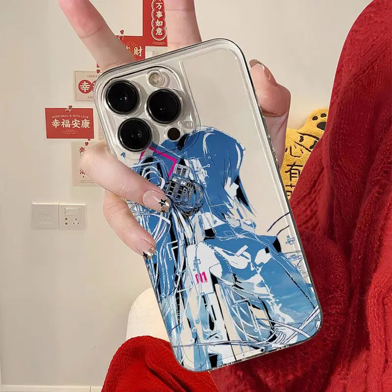 Creative Anime Hatsune Miku Tpu Transparent Mobile Phone Case For iPhone