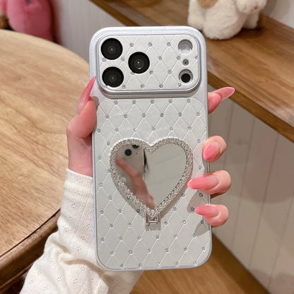 Luxury Leather Pattern Starry Sky Heart Support Phone Case For iPhone