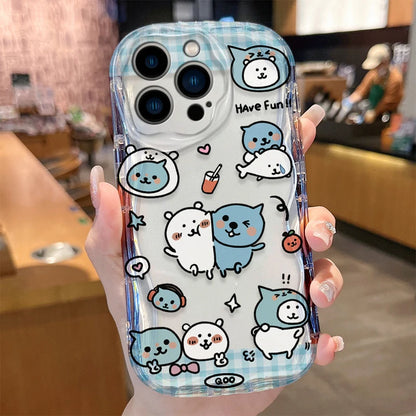 Adorable Japanese Cartoon Joke Bear And Qoos Case For iPhone