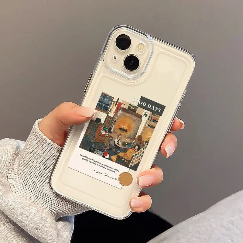 Art Paintings Back Cover Bumper Dustproof Non Slip Anti Fall Phone Case