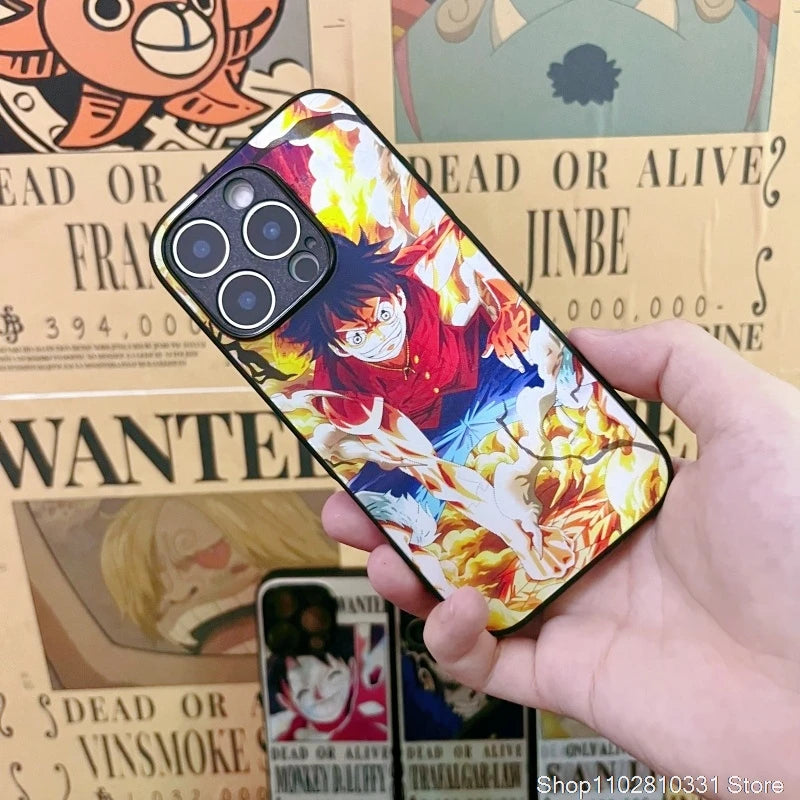 3D illusion One Piece Luffy Nika Phone Case For iPhone