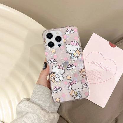 Hello Kitty Rainbow Bear Cute Phone Case For iPhone