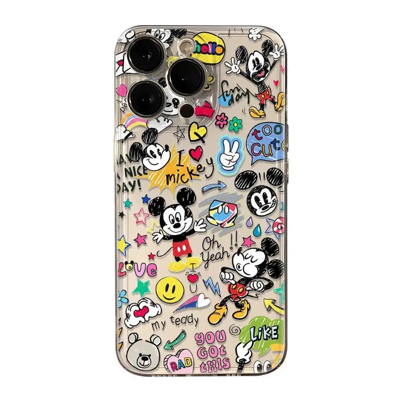 Full Screen Disney Mickey Rainbow Phone Case For iPhone